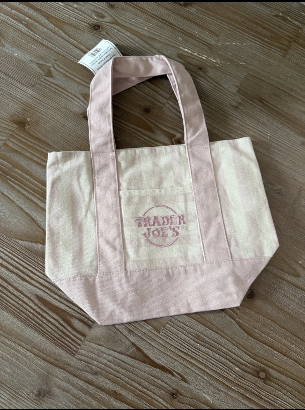 Trader Joe’s Mini Pastel Stripped Canvas Tote Bag | Priced Per Bag