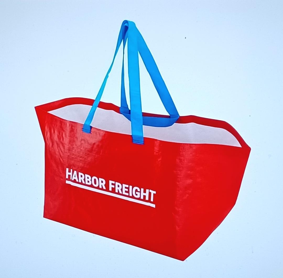 2 Harbor Freight Reusable Shopping Packing Bag XXL 21½ x 14 x 13¾ 19 Gal 55 Lbs