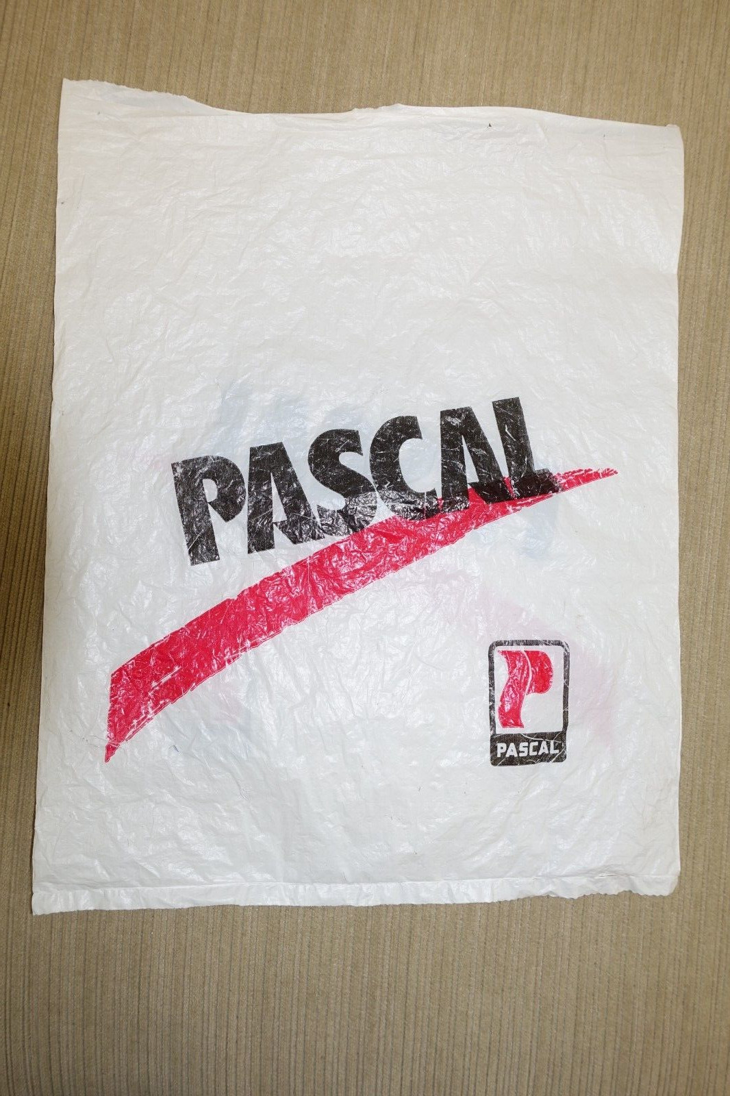 *VTG* 1980s PASCAL Hardware Store 7″ x 9″ Plastic SHOPPING BAG Canada Québec Vis