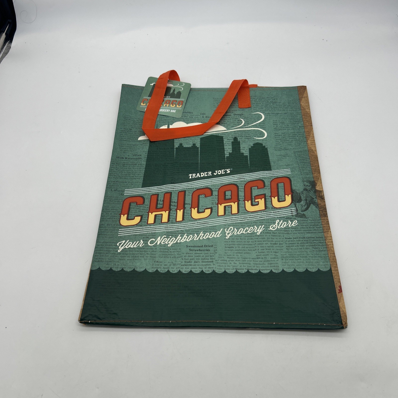 Trader Joe’s Reusable Grocery Bag Chicago theme 6 Gallons Capacity / 1 Bag NWT