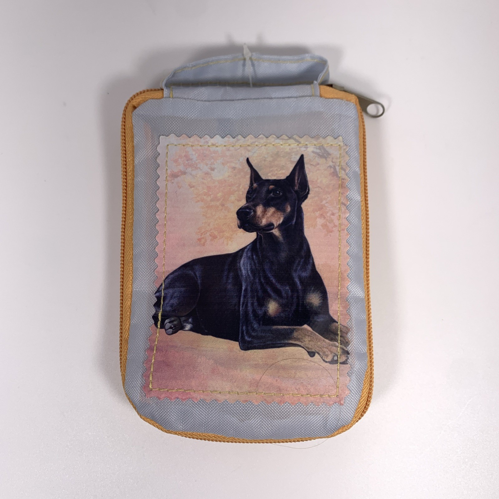 Pet Lover Totes DOBERMAN DOG Zipper Tote Bag Reusable Grocery 14×15 New Tag