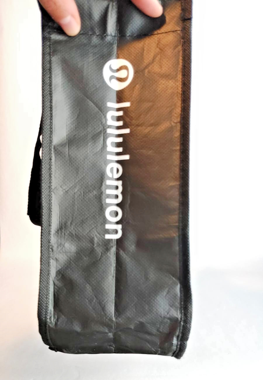 Lululemon Red | Black Reusable Shopping Gift Bag Medium Yoga Tote 9.5″ x 12″