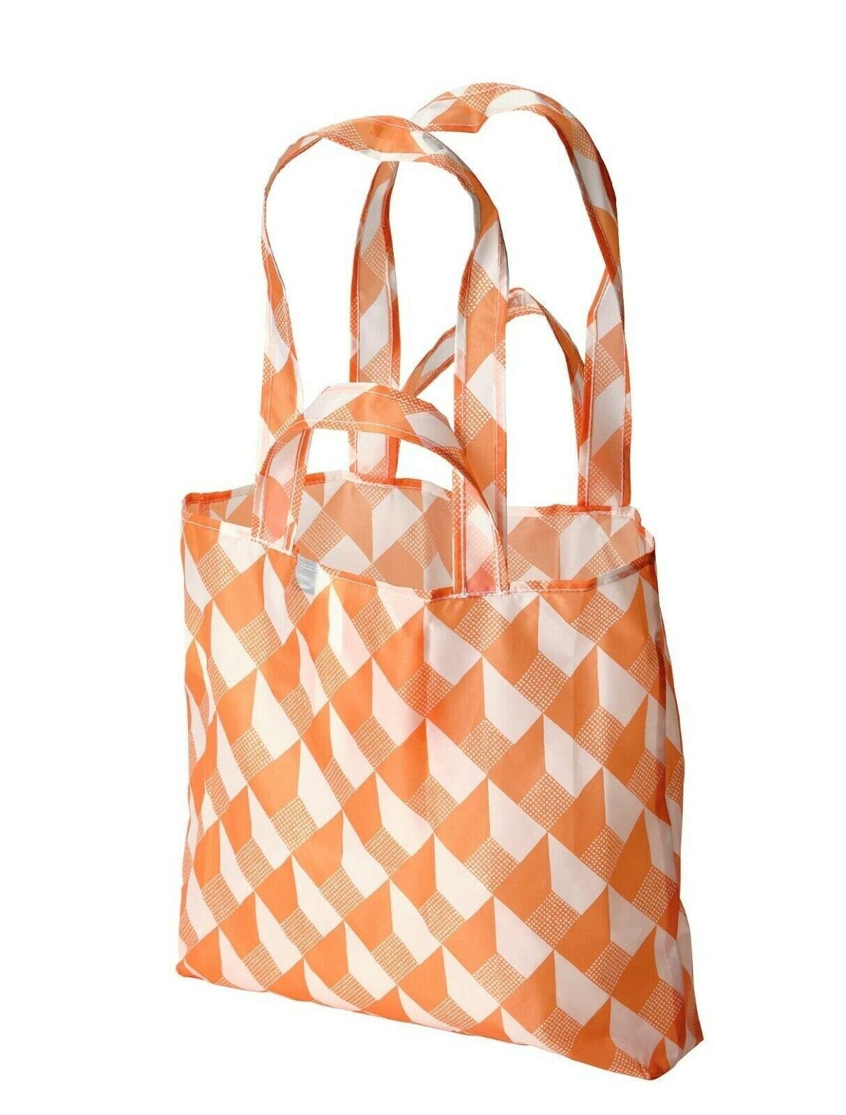 IKEA Skynke Foldable Reusable Shopping Bag Tote Sack Pocket Orange