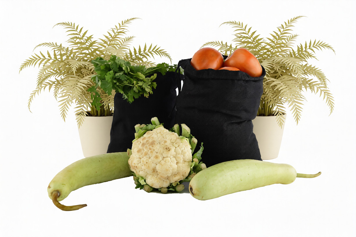 CharkaBags – 4 x 6 Inches Black Single Drawstring Reusable Washable Muslin Bags