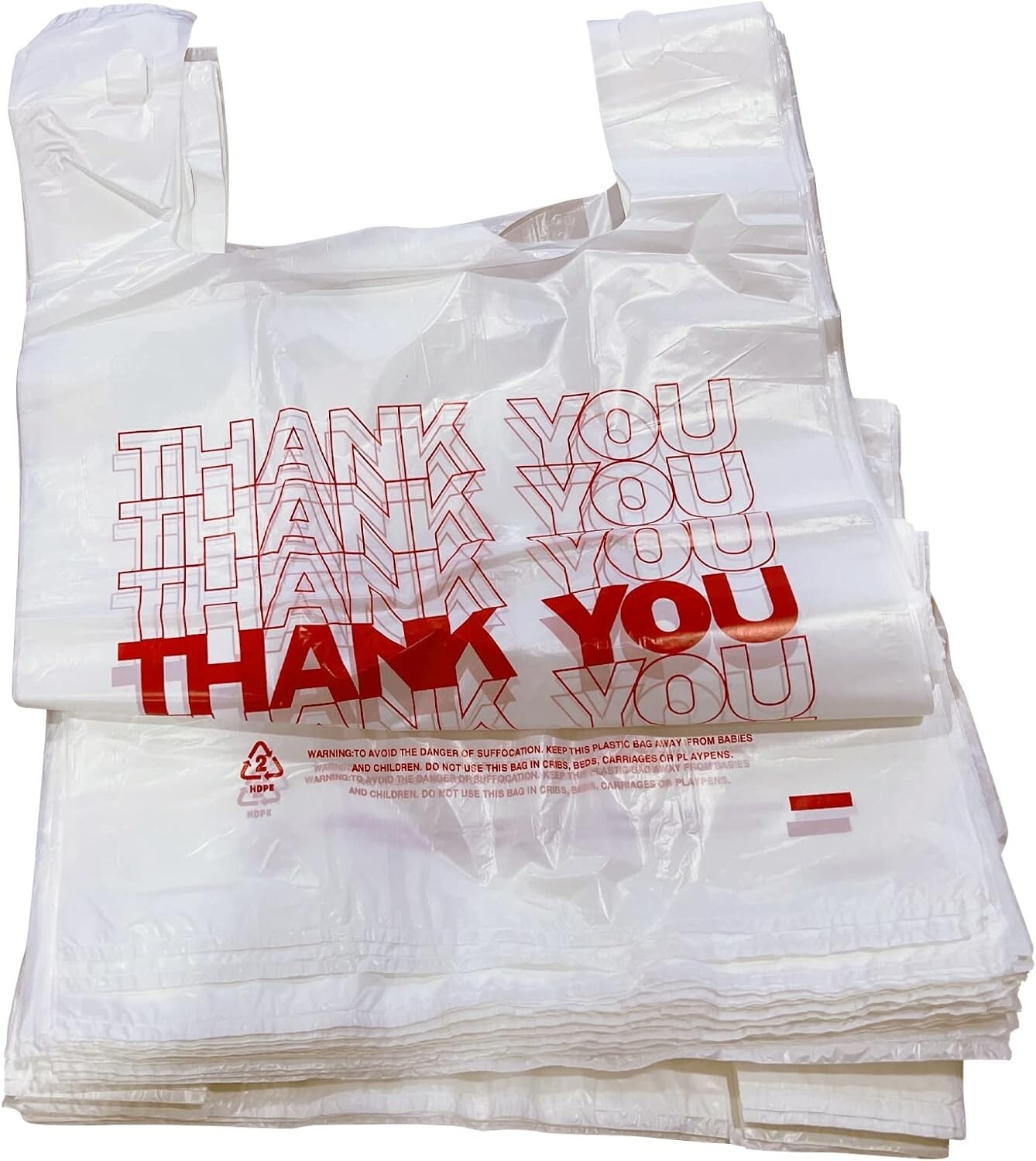 Generous Capacity Thank You Carryout Bags – Thick Reusable Design, 11.5″ x 21″