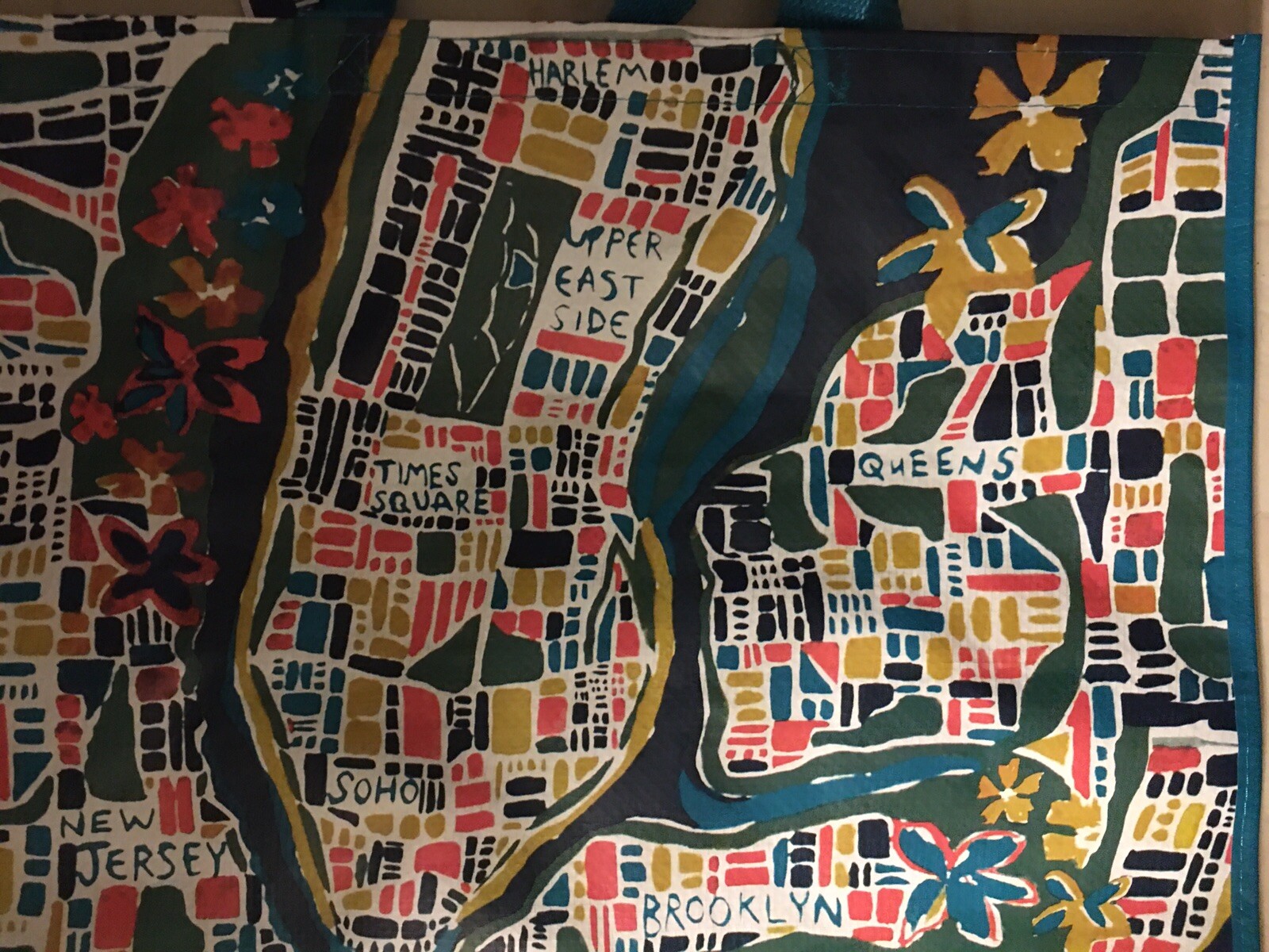 NYC NEW YORK~Boroughs SOHO City Map~Manhattan~Shopping Bag~Reusable Tote Marshal
