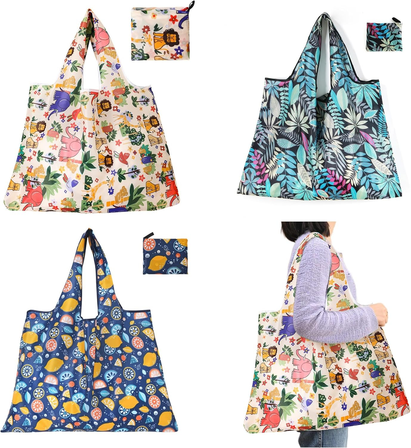 Extra Large 50Lbs Foldable Reusable Shopping Bags Kitchen Reusable Grocery Bags