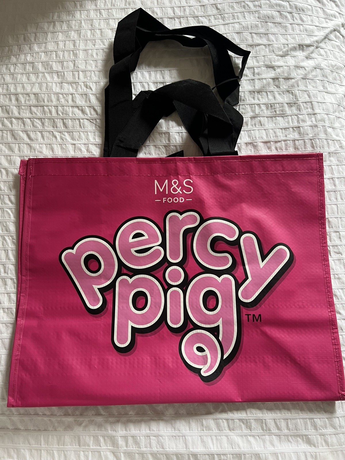 Marks Spencer Rare Percy Pig Tote Bag Pink Piglet Smile London M&S Food UK New