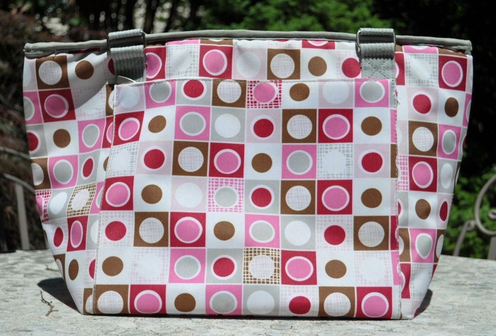 Picnic Time Topanga Insulated Cooler Tote (Pink Geo Print, 33L)