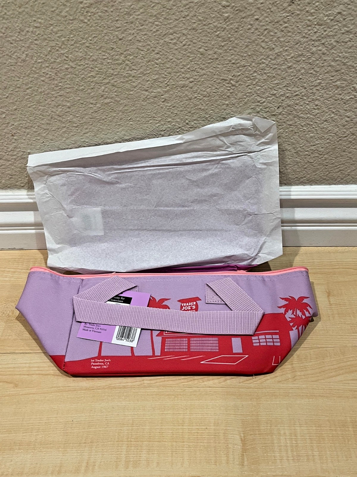 Lot (3) New Trader Joe’s Insulated Mini Tote Bags – PINK PURPLE ORANGE BLUE-NWT