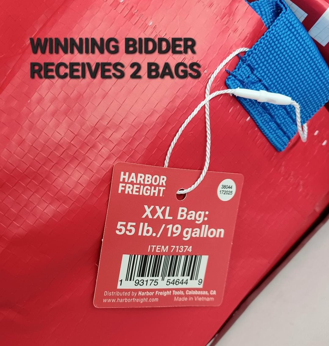 2 Harbor Freight Reusable Shopping Packing Bag XXL 21½ x 14 x 13¾ 19 Gal 55 Lbs