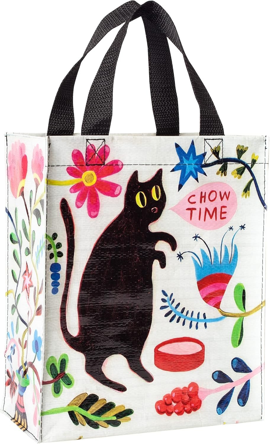 Blue Q Handy Tote ~ Kitty Says It’S Chow Time. Reusable Lunch Bag, Little Tote,