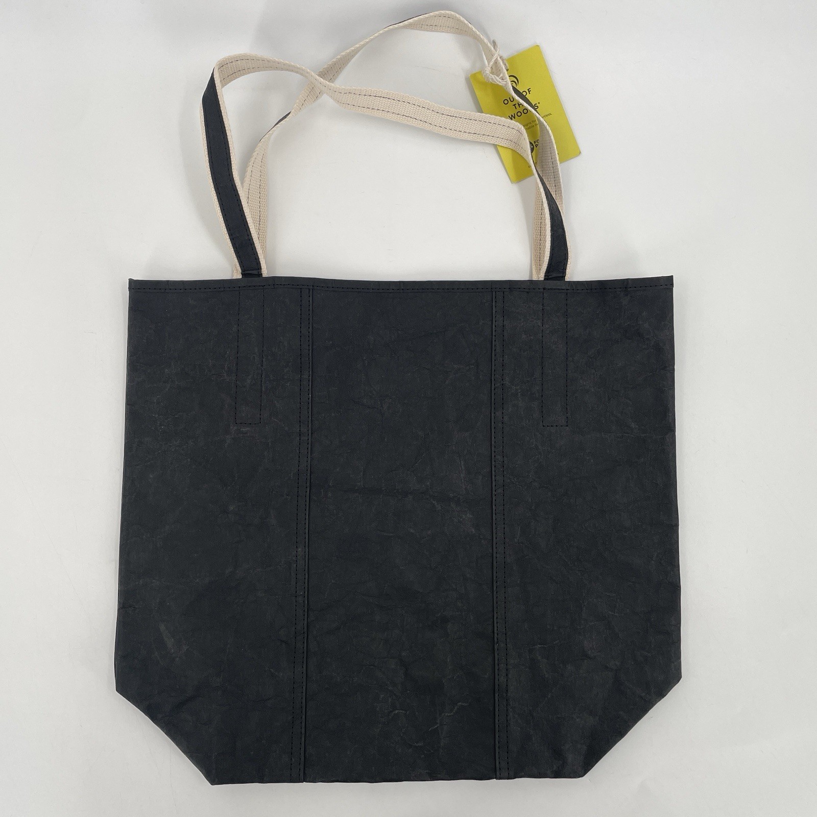 Out of the Woods Tote Bag in Black Size 17”x15” – Washable Paper Leather