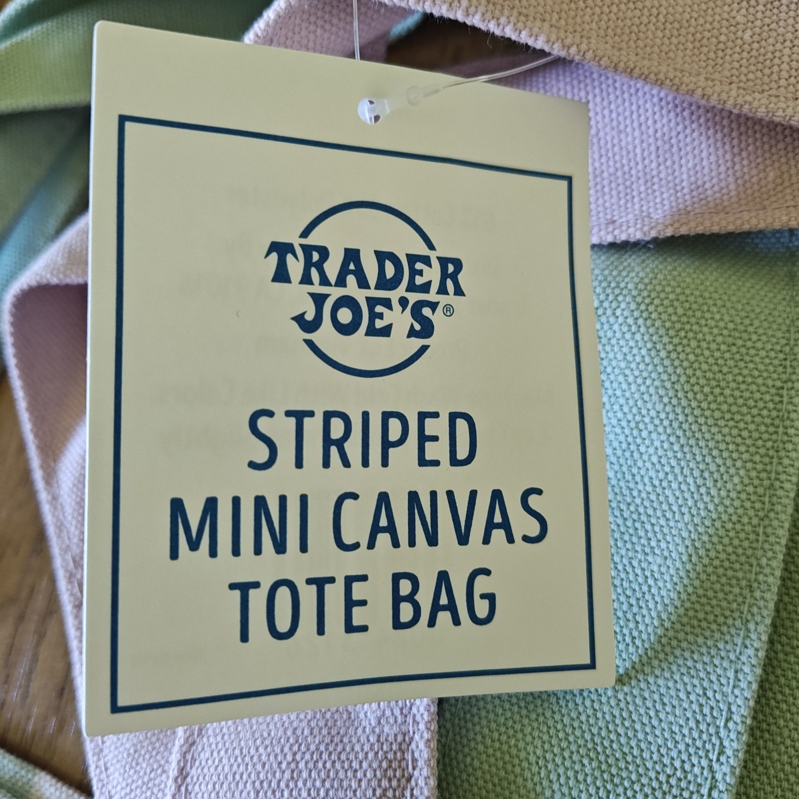 Trader Joe’s Mini Pastel Stripe Canvas Tote Bag Limited Edition Set Of 3 2026