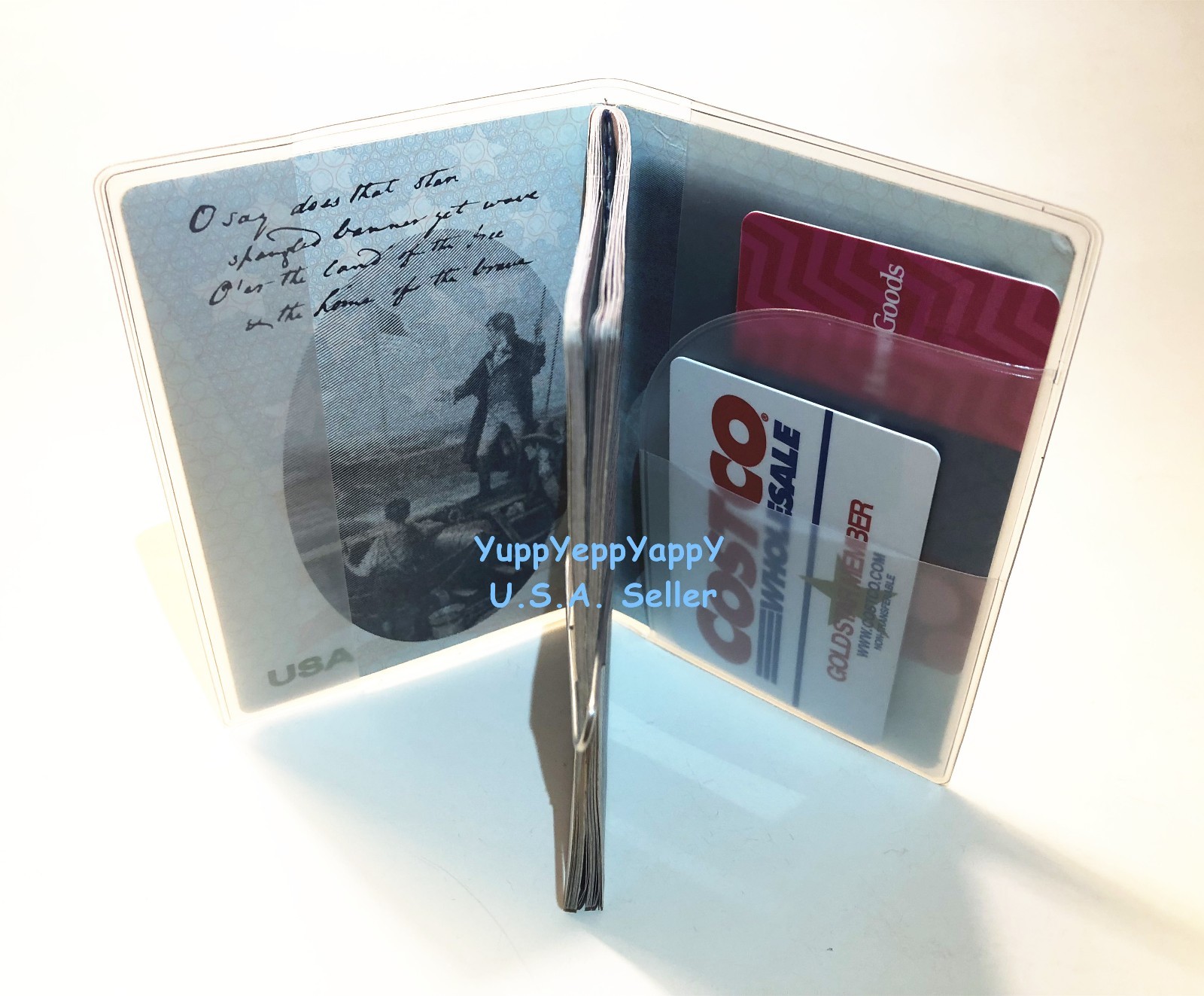 Clear Transparent Passport Holder – US Seller