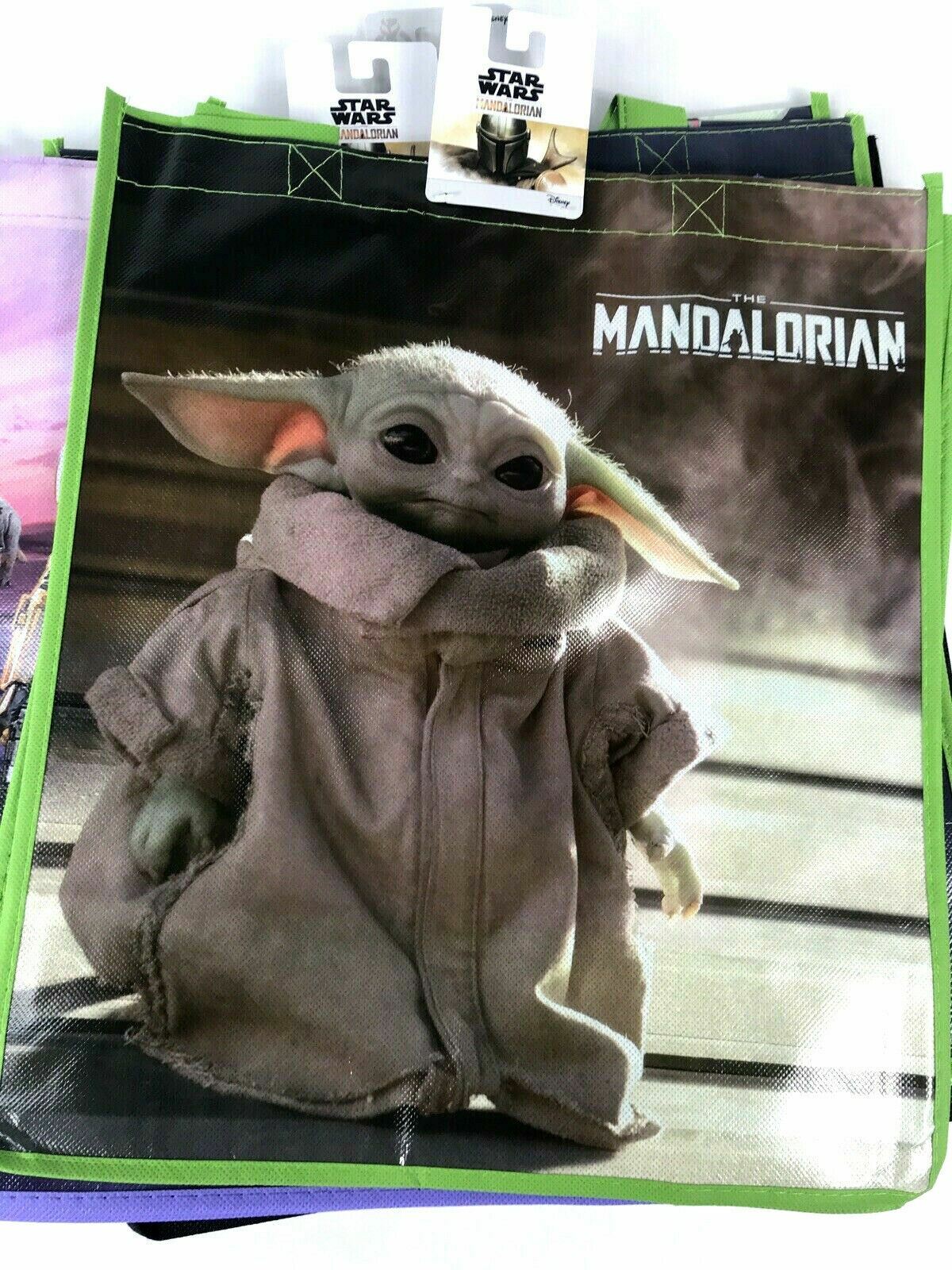 Set of 4 Star Wars The Mandalorian Baby Yoda Reusable Party Tote Gift Bags