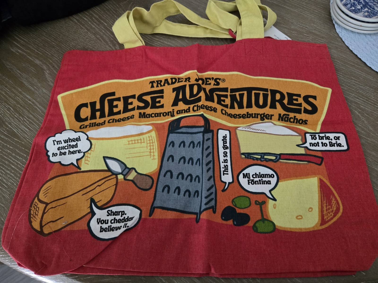 EXTREMELY RARE Trader Joe’s Medium Canvas Cheese Experience Tote Limited Edition