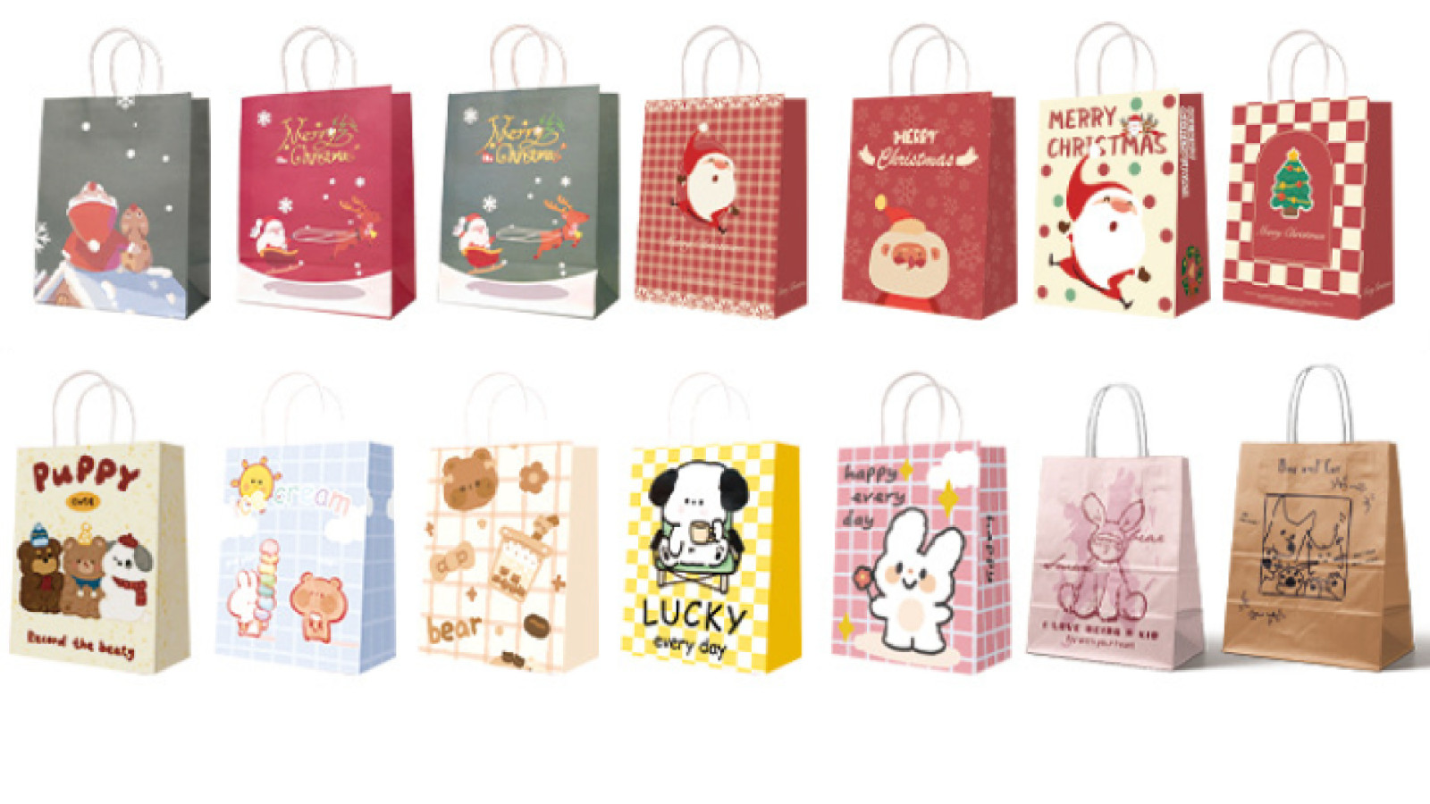 200pcs Bulk Kraft Paper Bags Wholesale, Custom Logo Printed Recyclable bags