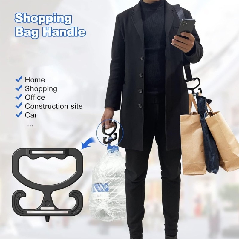 Easy to Use Heavy Item Hook Grocery Bag Holder Plastic Shopping Bag Handle
