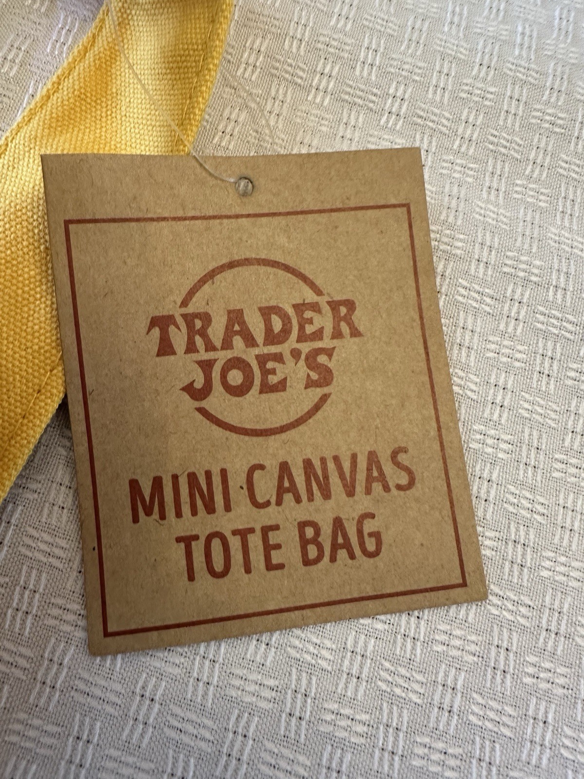 Trader Joe’s Mini Totes Set Of Classic Red Green ,Yellow, Navy-New With Tags