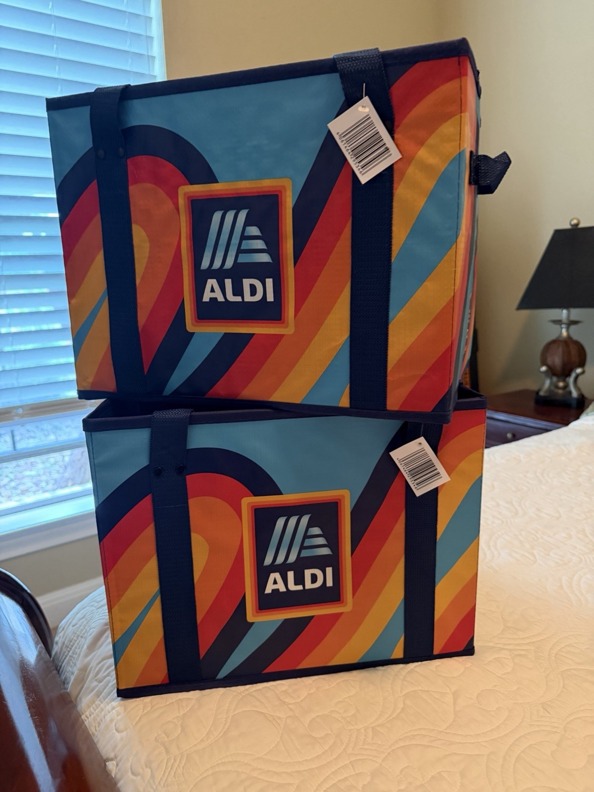 NEW ALDI Collapsible Box Tote Bag Set Of 2 Bags Aldi Bags Bundle Of 2