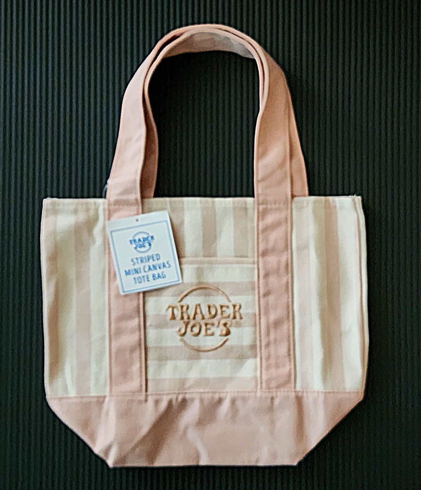TRADER JOE’S 4-pc 2026 SUMMER Mini Canvas Reusable Shopping Bag Tote | Set of 4