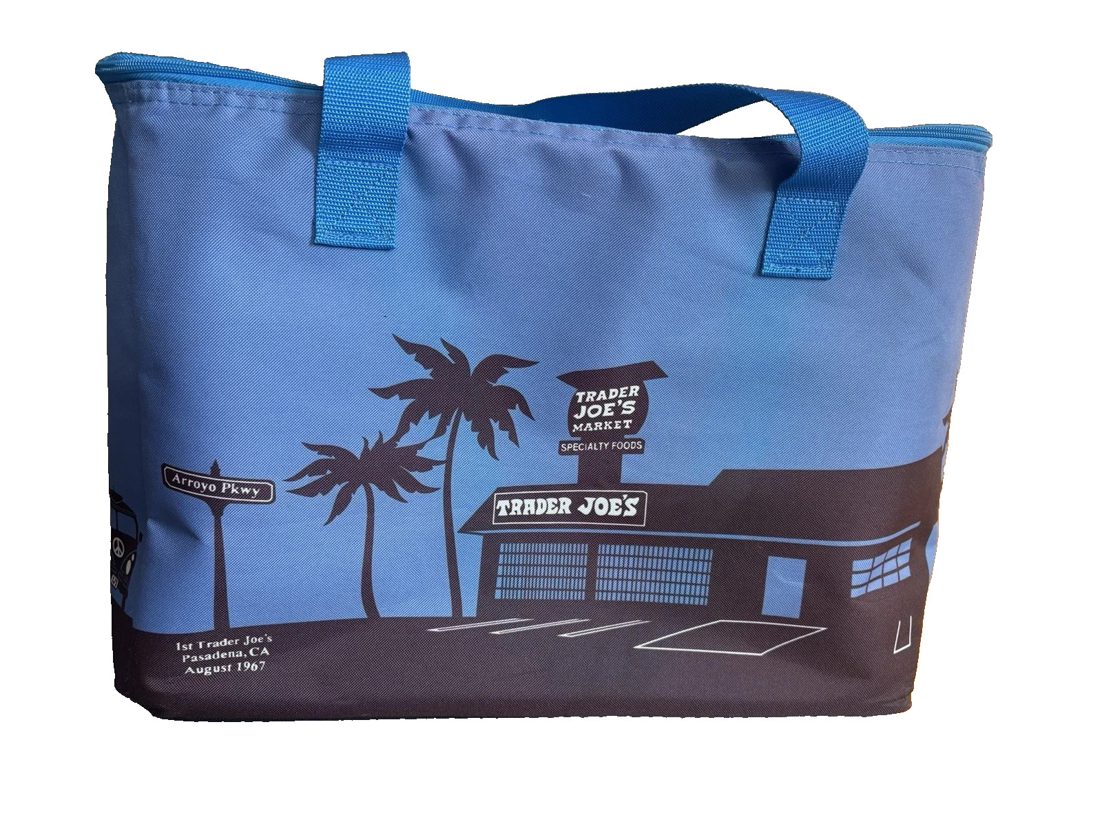 Trader Joe’s Large 8 Gal Blue Tote Insulated Cooler Tote Bag Market Grocery!