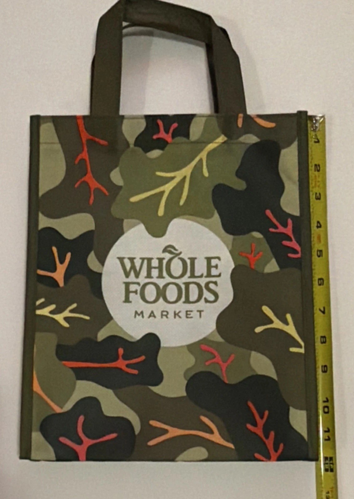 Whole Foods Market Camouflage Foldable Reusable Small Tote Bags NEW!