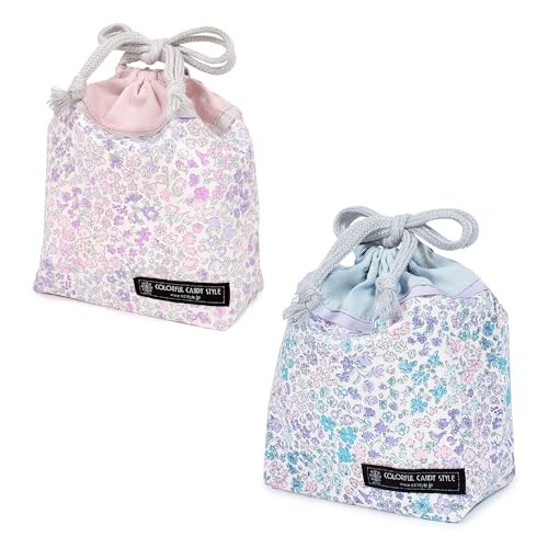 COLORFUL CANDY STYLE Drawstring Bag – Small Set of 2 (Different Designs) – Cup