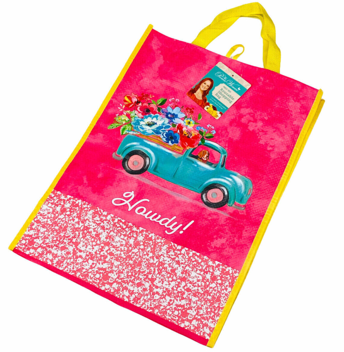 The Pioneer Woman Pioneer Truck Basset Hound Henry Howdy Reusable Shopping Bag 2