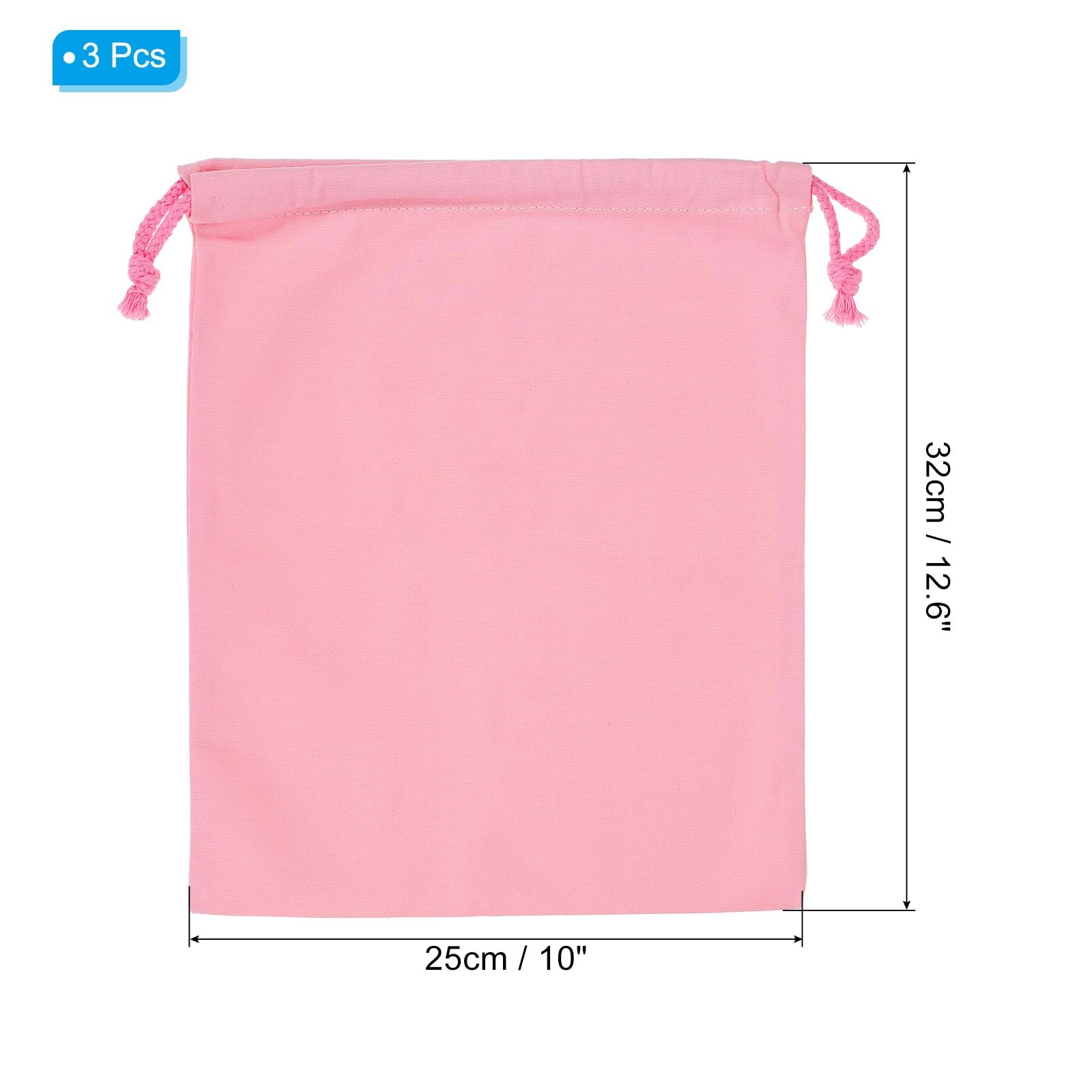 Reusable Drawstring Bags, 10×12.6 Inch 3 Pack Multipurpose Cotton Dust Bags, …