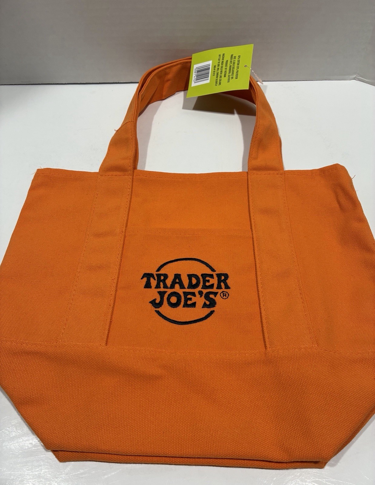 Trader Joe’s Trick Or Treat Mini Tote Bag Orange *Limited Edition Halloween*