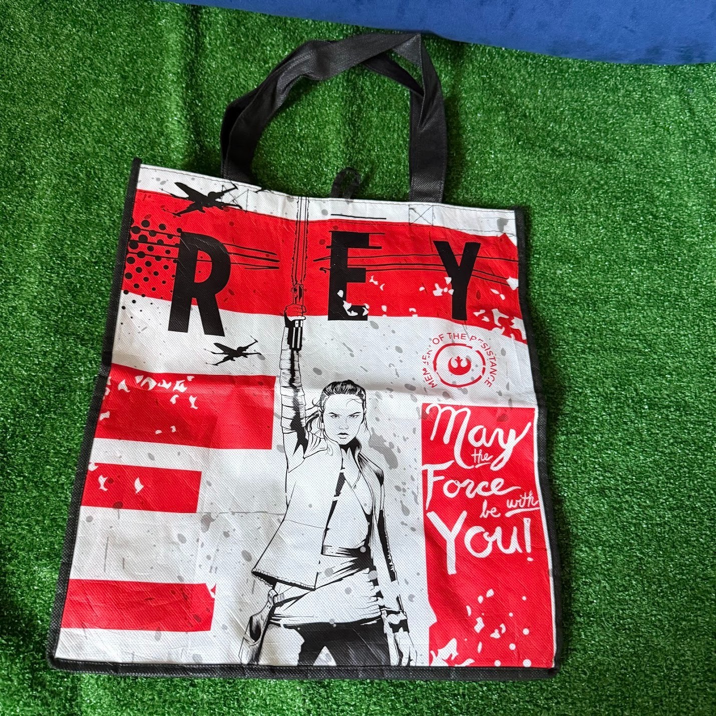 Star Wars Rey Resistance Red Reusable Tote Bags Eco Friendly Recycled Plastic