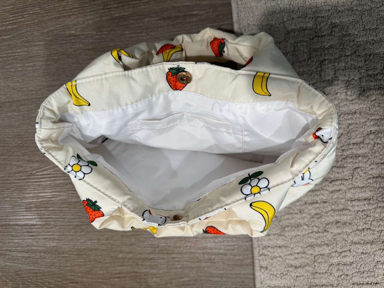 Miffy Puffy Tote Rope Picnic Eco Picnic Bag Friends Used HTF Rare Puffy