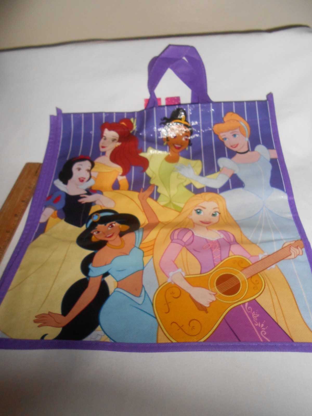 NEW KIDS DISNEY PRINCESS REUSABLE SHOPPING TOTE OVERNIGHT BAG w/ 2 HANDLES 👸🎁