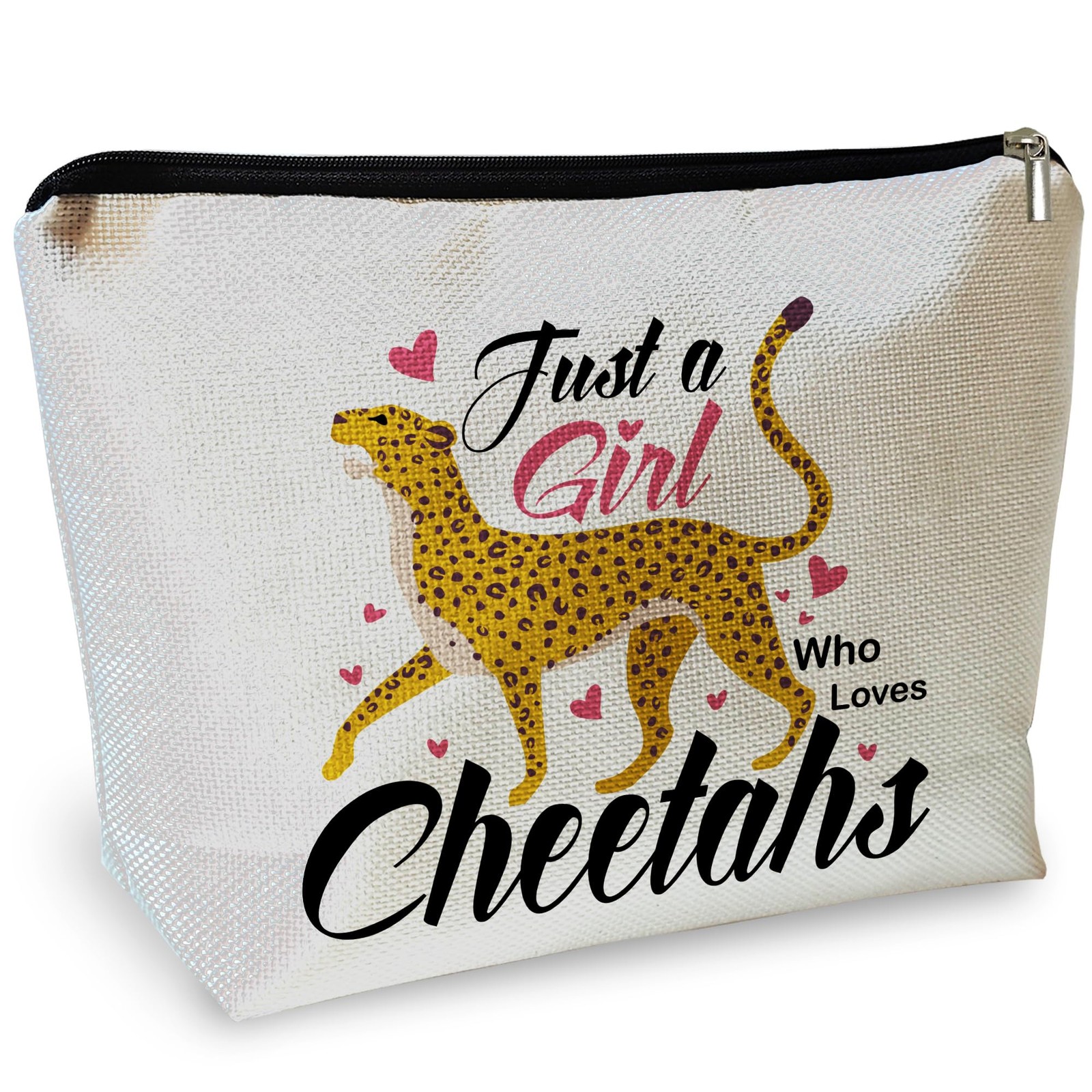 Zengzetong lnfinite Cheetah Makeup Bag Cosmetic Gifts White