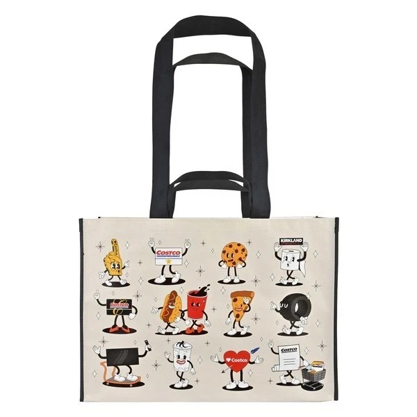 4 X COSTCO KEEP COOL REUSABLE CHARACTER TOTE SHOPPING BAGS -LARGE HEAVY DUTY