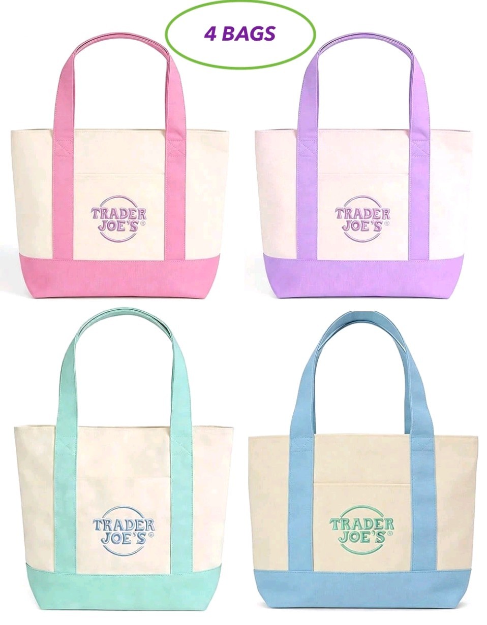 Trader Joe’s Mini Totes Set – Limited Edition Pastel Spring 2026!