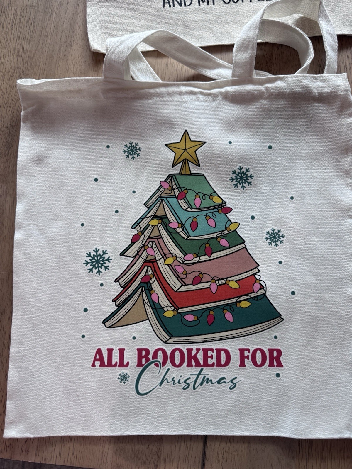 Reusable Canvas Tote Bag Lot of 6 Novelty Book lover Graphic Print 15.5×15