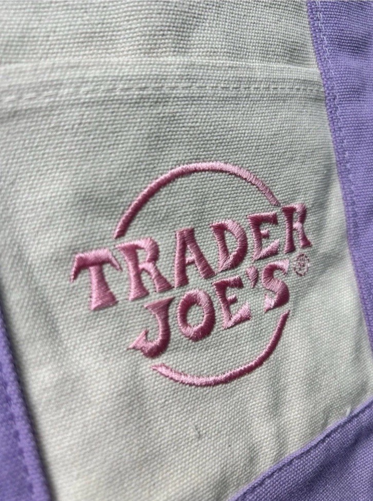 Trader Joe’s Mini Canvas Tote Bag Pastel Pink Green Blue Lavender 4 Set 🛍️💜