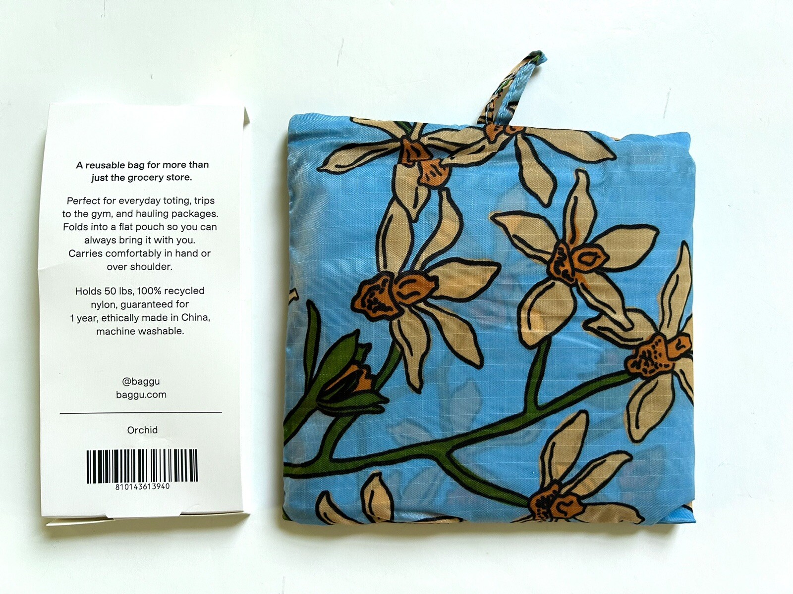 NEW! Baggu STANDARD BAG in “Orchid” Floral — Recycled Nylon SOLD OUT + RARE!