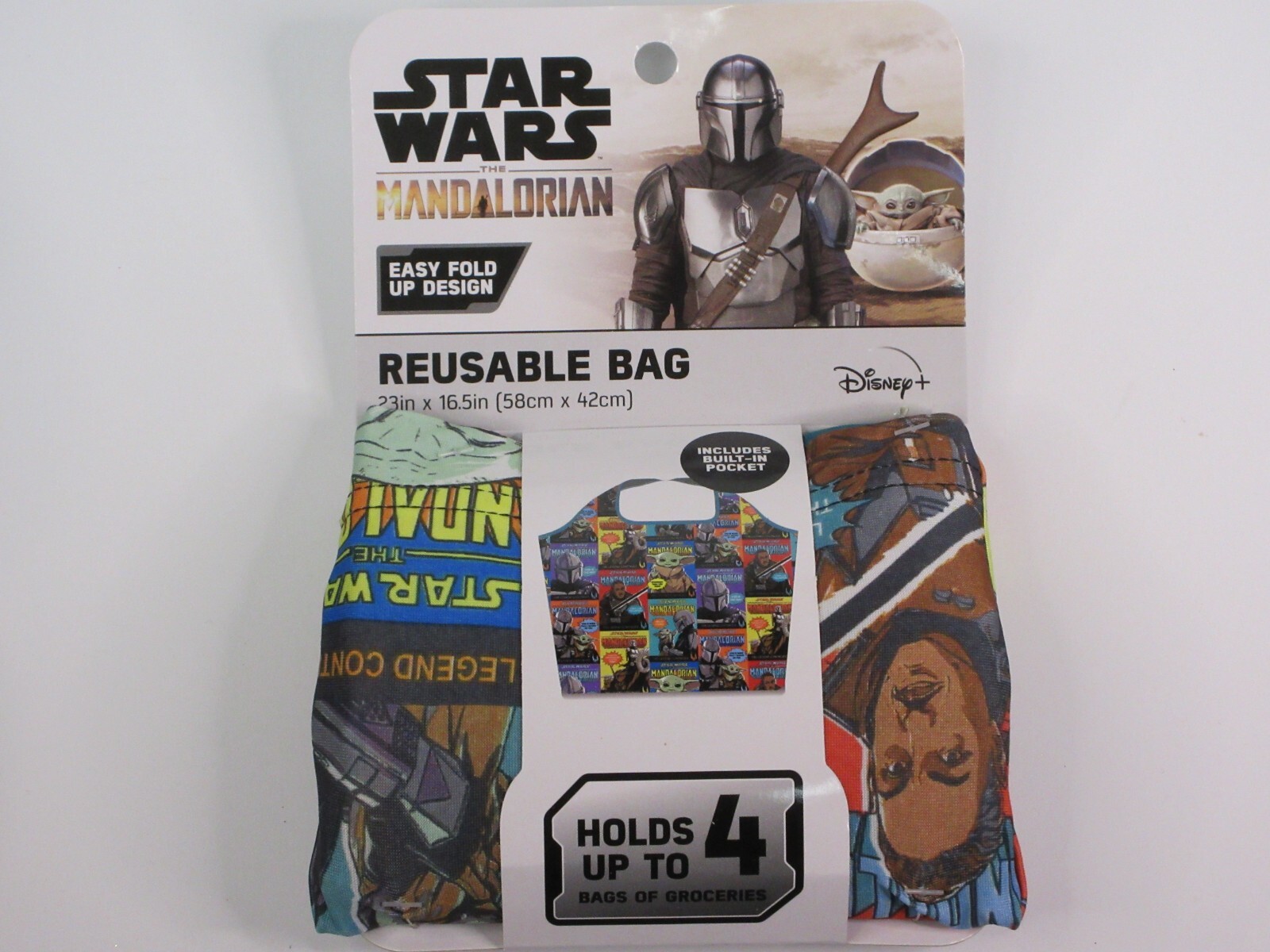 Star Wars The Mandalorian Reusable Bag Grocery Shopping Tote 23″x16x.5″ XL New