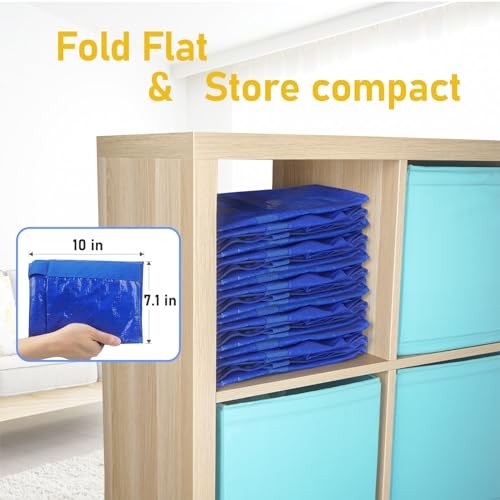 Extra Large Moving Bags with Zippers & Carrying Handles, 2 Pack Blue-24 Gallon