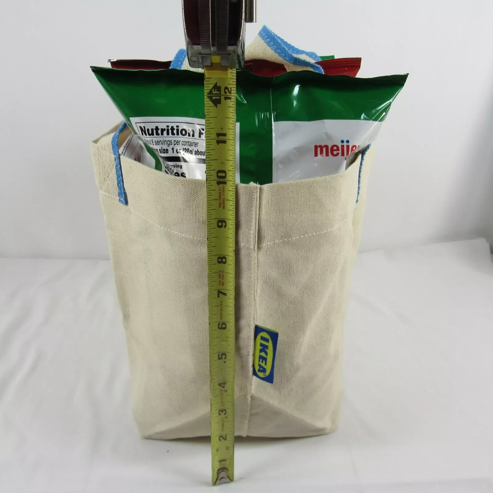SPIKRAK Shopping bag, cotton/natural 3 gallon reusable tote Small 005.133.64