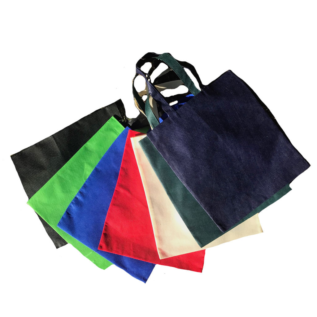 Plain Reusable Grocery Shopping Totes Bag Bags Recycled Eco Friendly Solid 15″