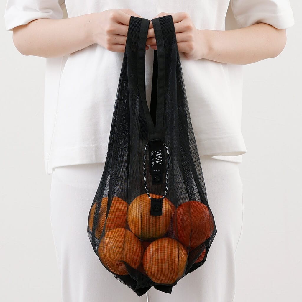 MARNA Shupatto Mesh Bag 9L Foldable Eco Bag Black Compact Japan Authentic Limite