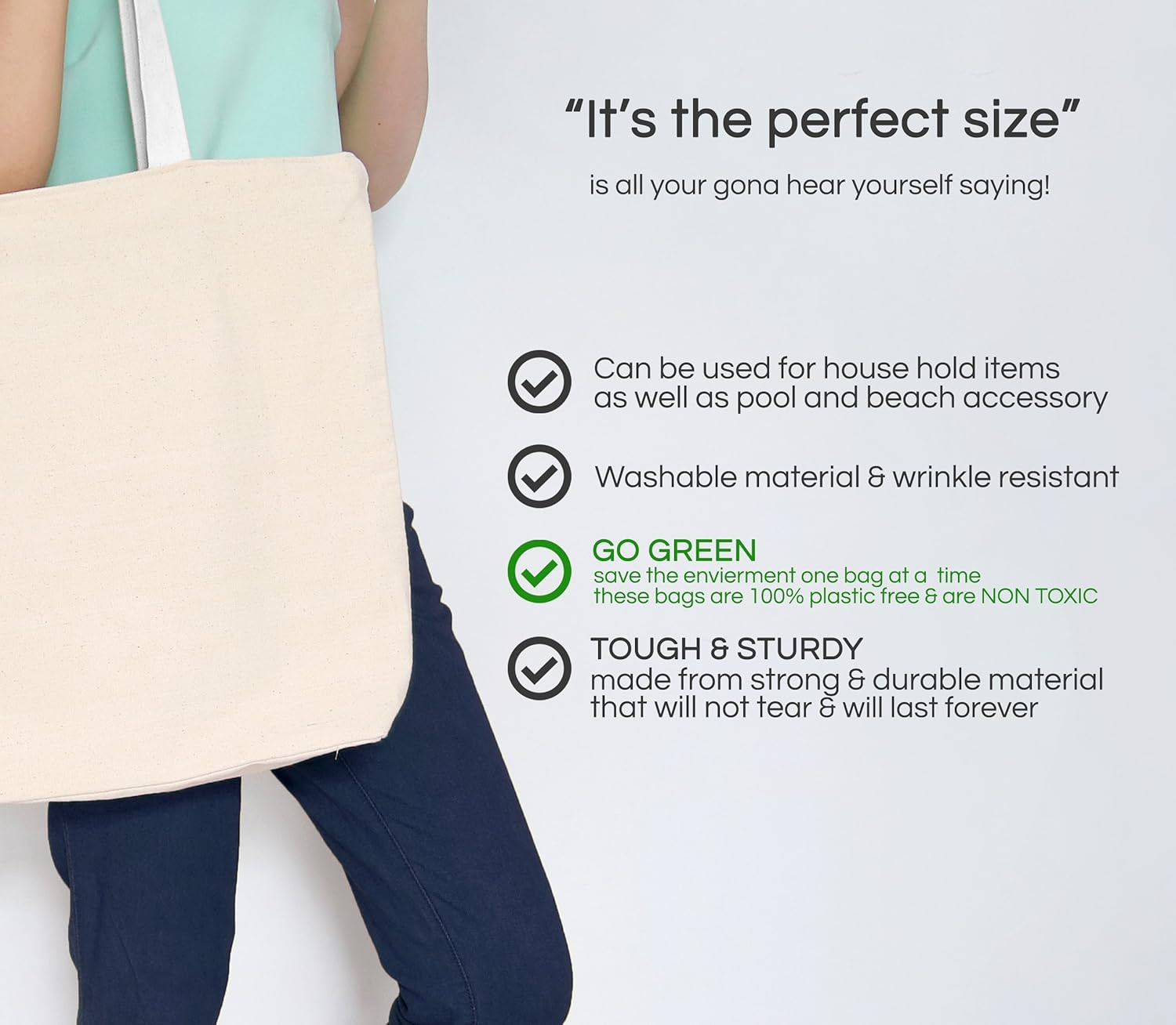 12 Pack Canvas Tote Bags – DIY Design Your Own Party Favor Pack Tote Canvas Bags