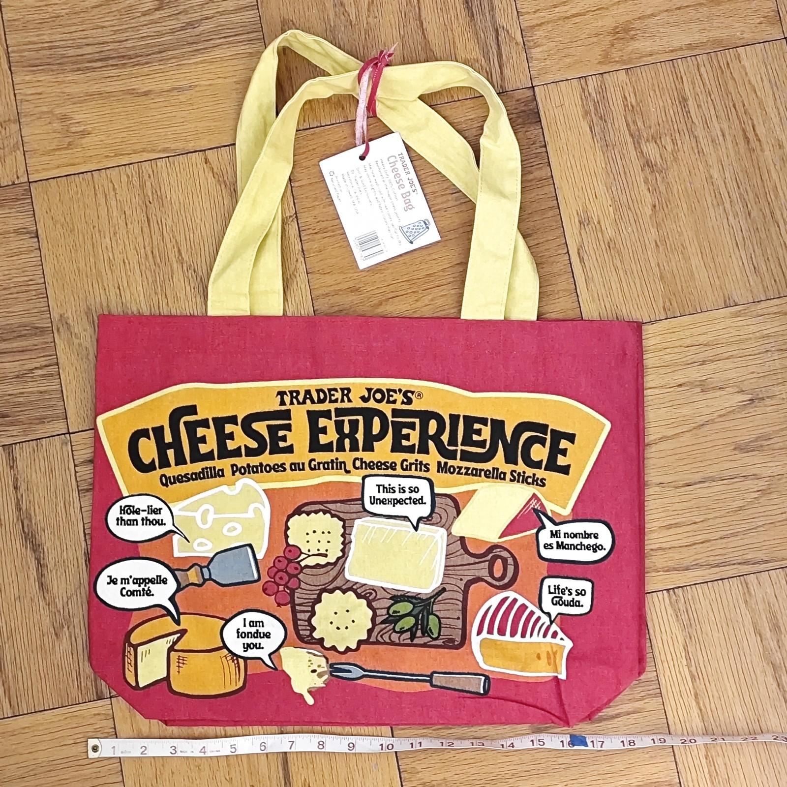 New With Tags TRADER JOE’S CHEESE EXPERIENCE Large Tote
