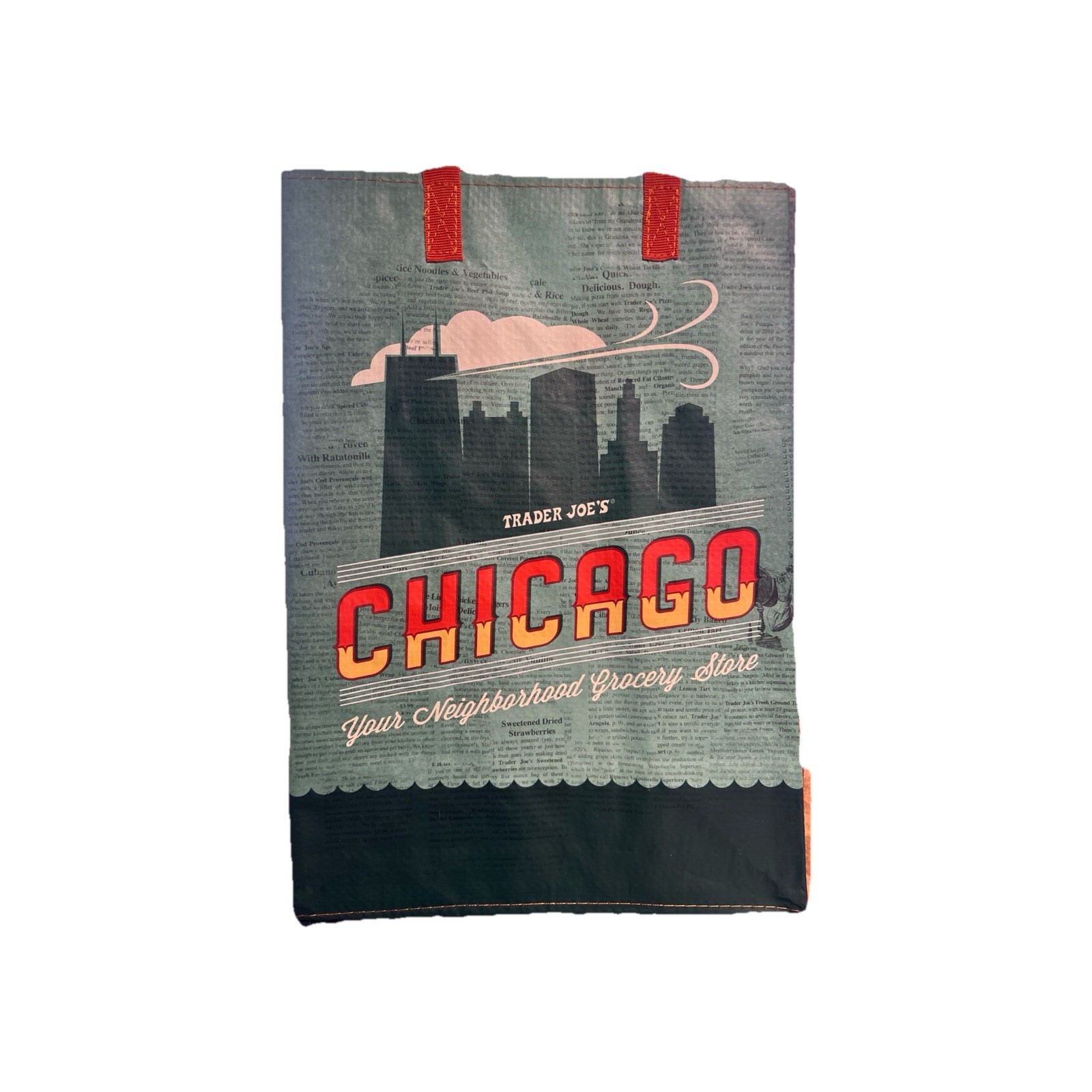 Trader Joe’s CHICAGO Regional Reusable Shopping Tote Bag Read