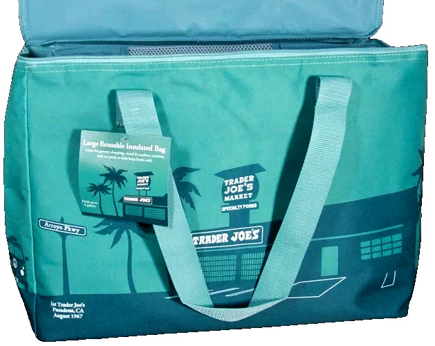 Trader Joe’s Large 8 Gallon Insulated Tote Bag Dusty Blue Limited New